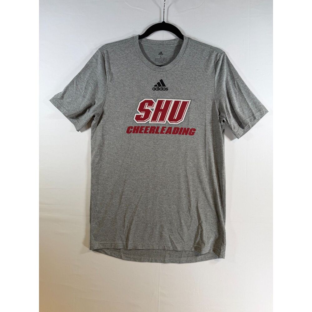 Adidas Sacred Heart University Pioneers SHU Cheerleading Small Grey Graphic Tee